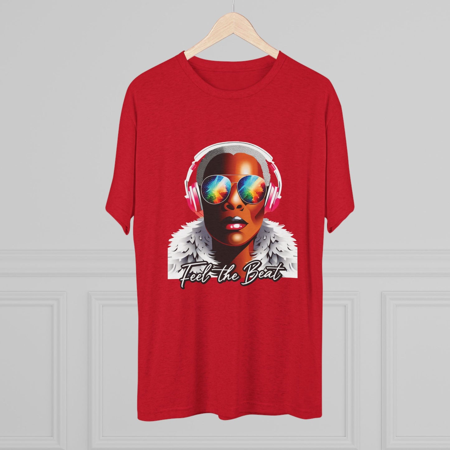 Feel the Beat - Unisex Tri-blend T-Shirt