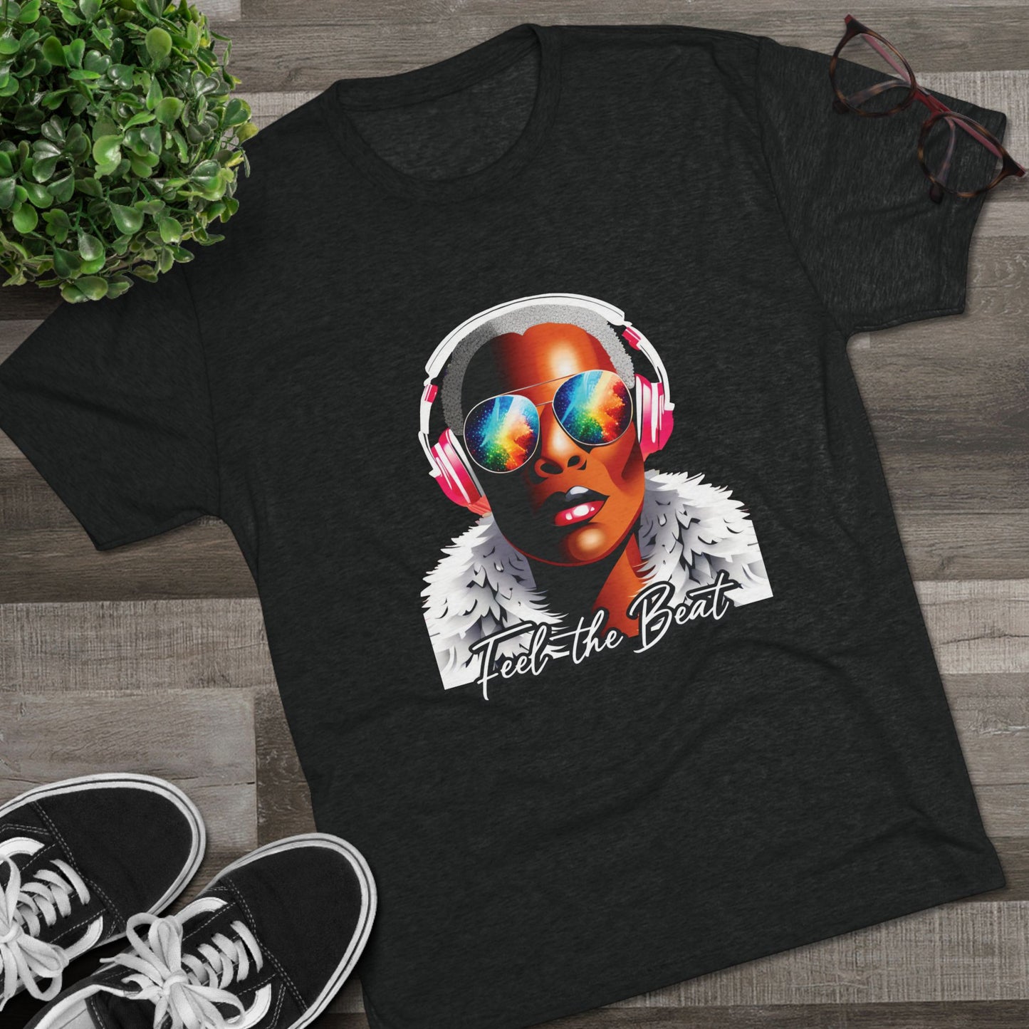 Feel the Beat - Unisex Tri-blend T-Shirt