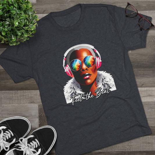 Feel the Beat - Unisex Tri-blend T-Shirt